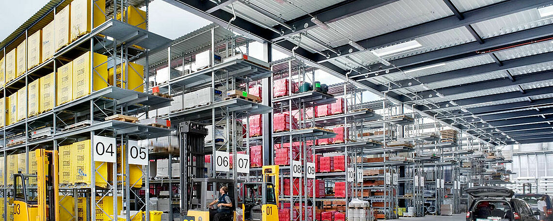 pallet racking system for building material